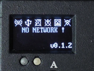 连接USB,显示屏显示